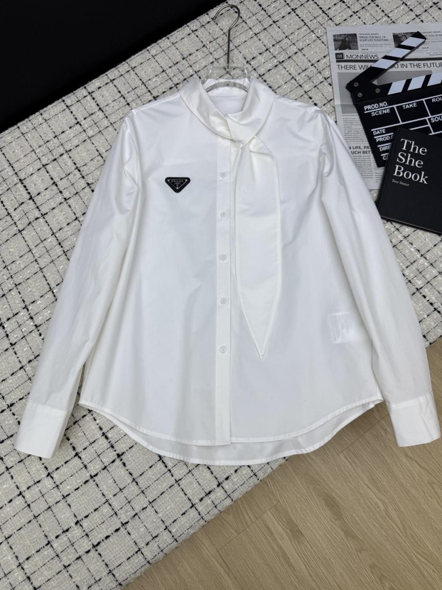 프라다 로고 셔츠