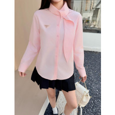 프라다 로고 셔츠