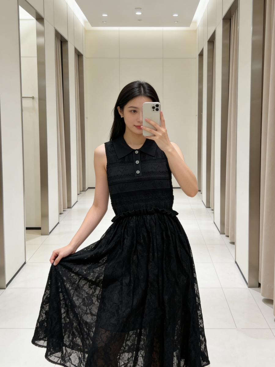 샤넬 폴로 니트 원피스