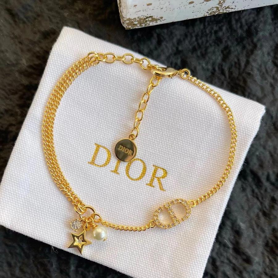 디올 쁘띠 CD 스타 진주 팔찌 2컬러