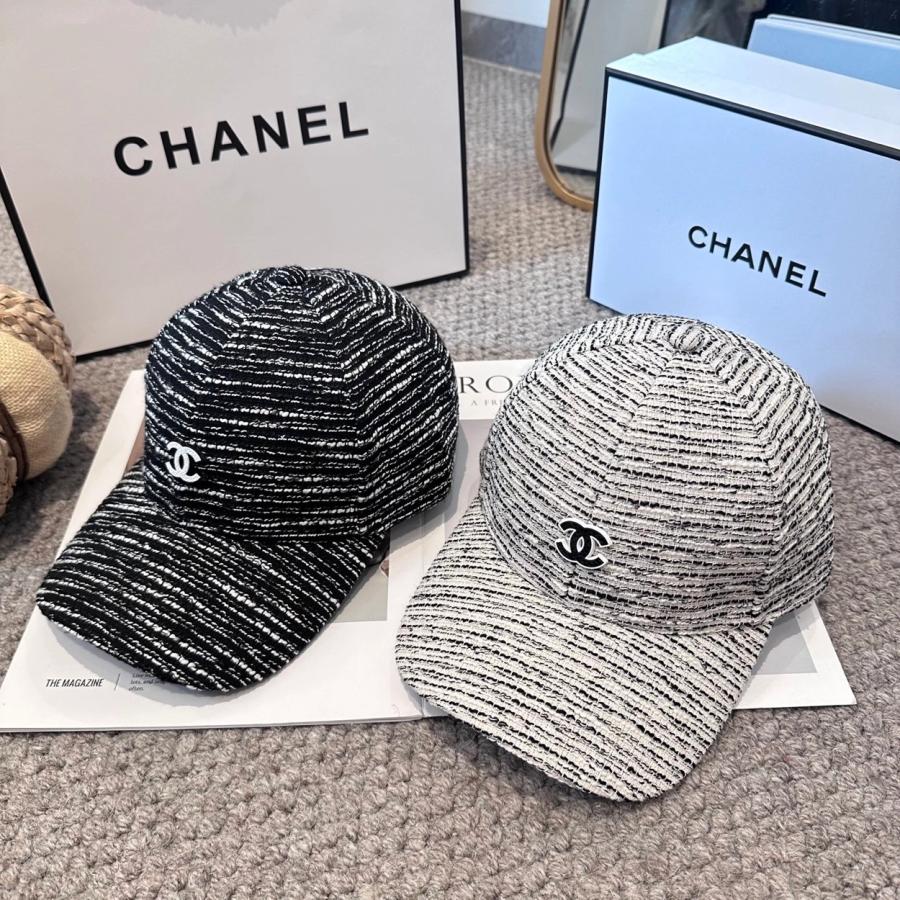 샤넬 트위드 볼캡 모자 2컬러