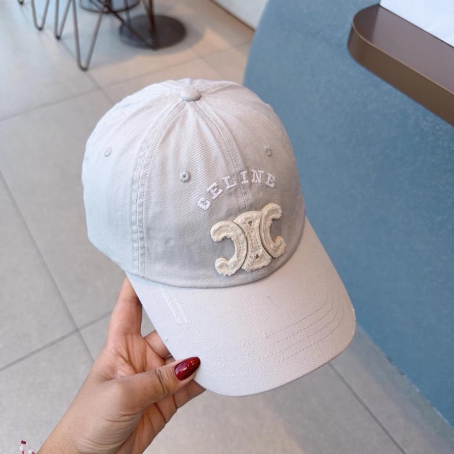 셀린느 레터링 로고 볼캡 모자