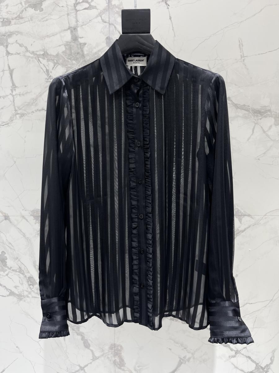 생로랑 시스루 셔츠