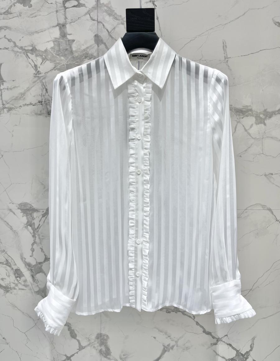 생로랑 시스루 셔츠