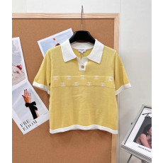 샤넬 로고 배색 니트