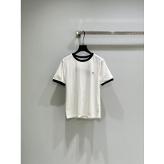 생로랑 배색 반팔 티셔츠