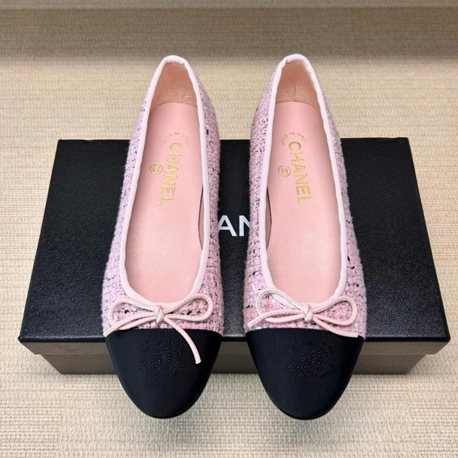 샤넬 26P 트위드 발레리나 플랫슈즈