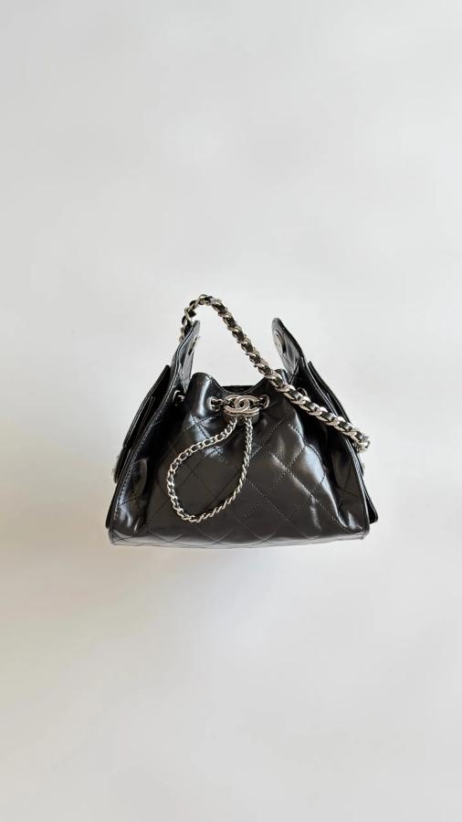 [지존샵] 샤넬 25백 램스킨 블랙 미니 은장