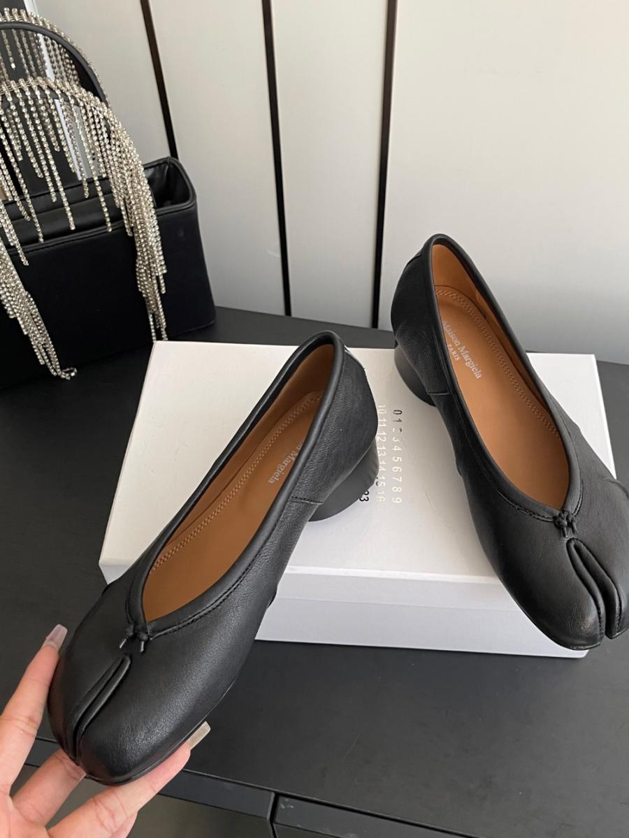 메종마르지엘라 플리츠 타비 발레리나 슈즈 (굽3cm)